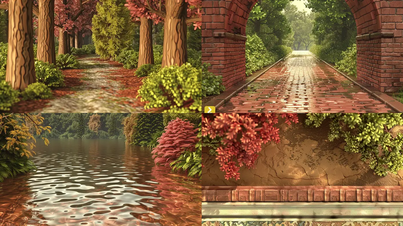 Autumnal Serenity in a Digital Impressionist Dreamscape - Midjourney sref style