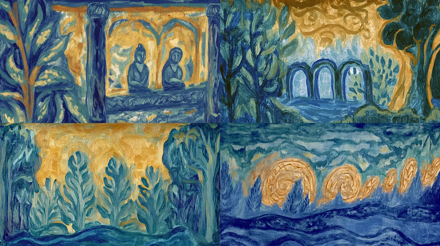 Post-Impressionist Dreamscape Fusion - Midjourney sref style