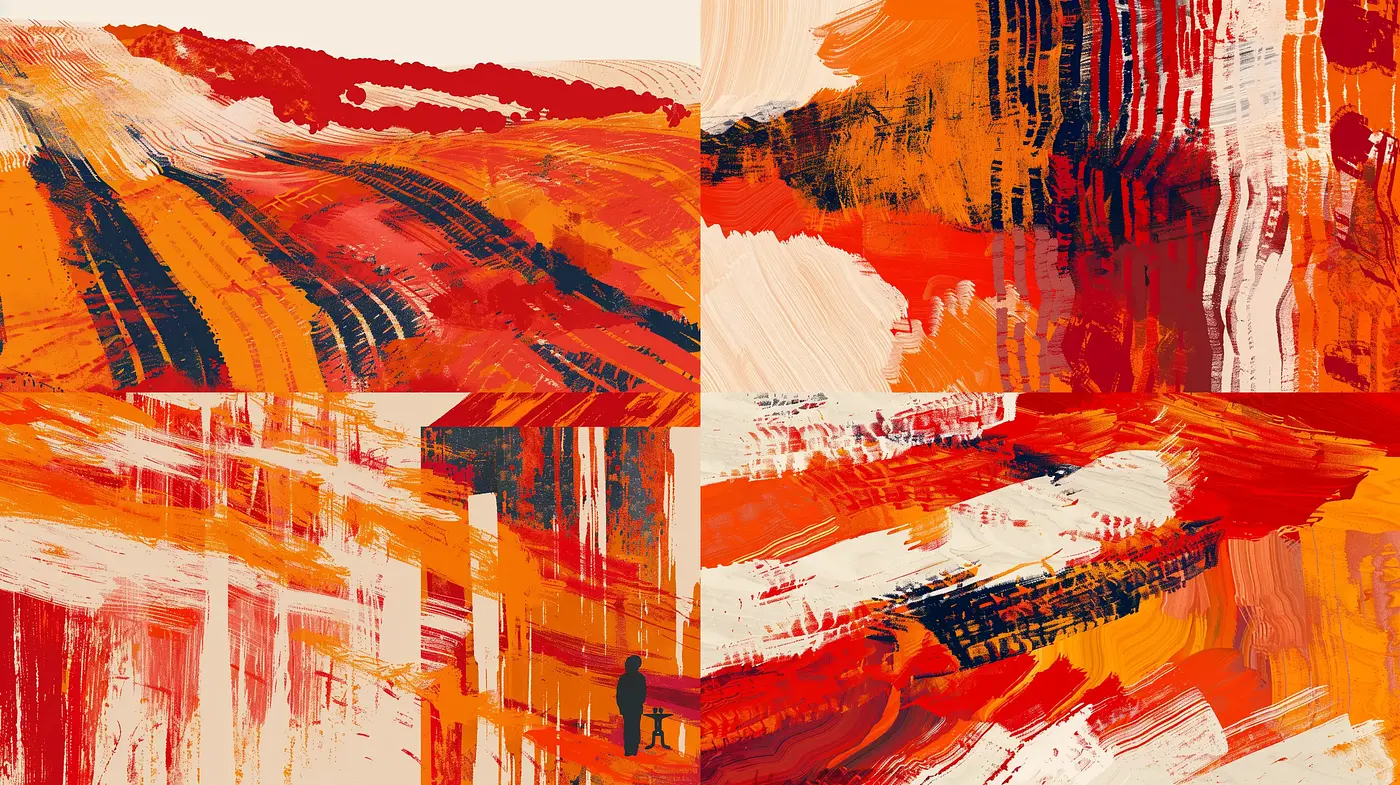 Abstract Expressionist Resonance: Dynamic Textures and Vivid Hues - Midjourney sref style