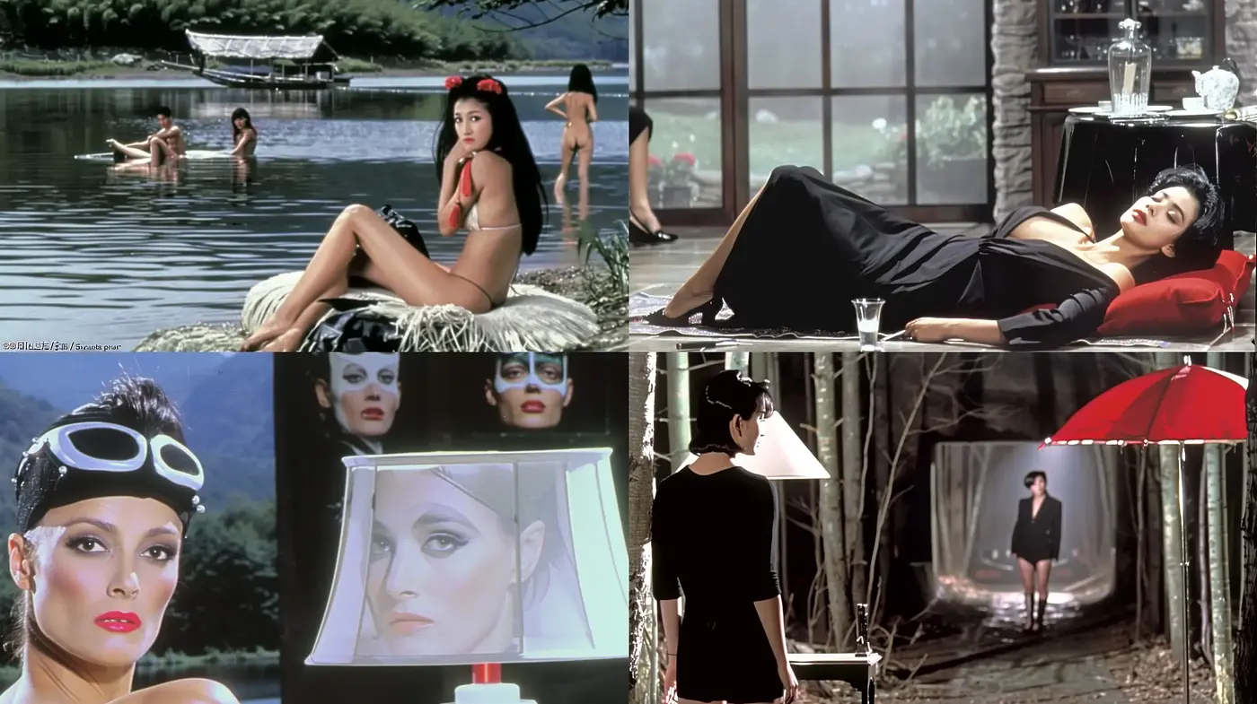 Cinematic Elegance with a Noir Palette - Midjourney sref style