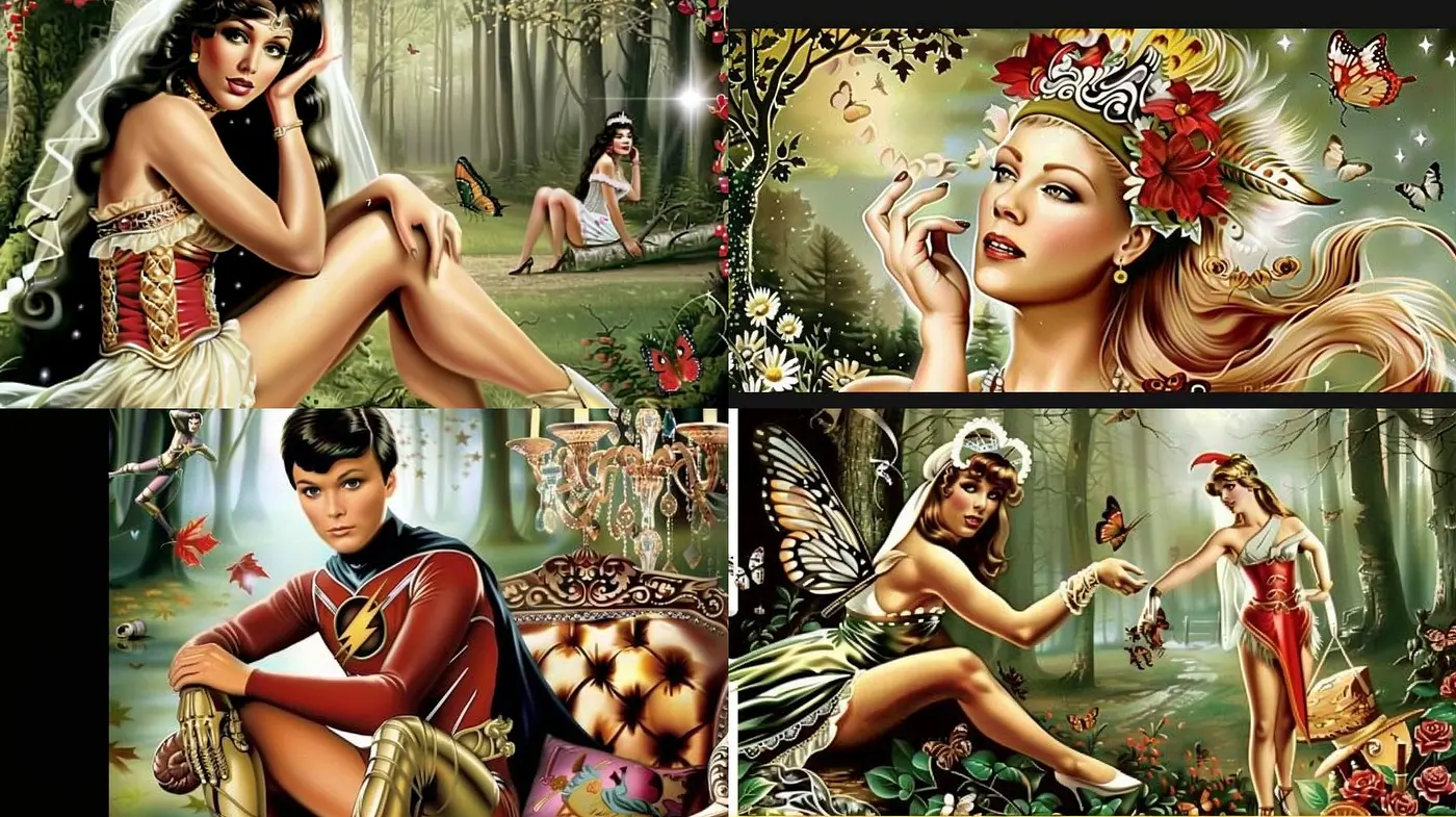 Enchanted Realism: A Mélange of Fantasy and Classic Elegance in Digital Art - Midjourney sref style