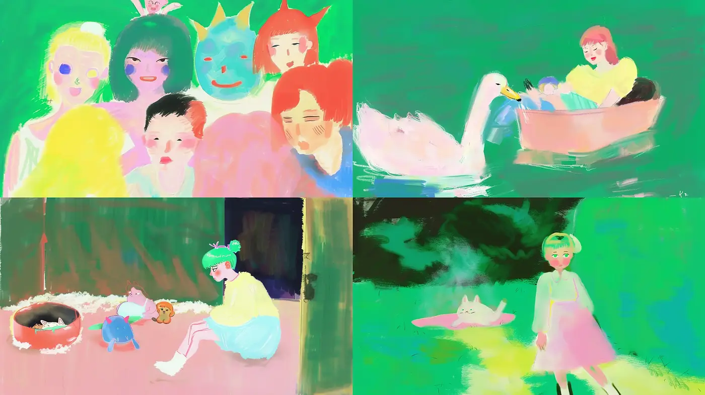 Whimsical Pastel Dreamscapes with a Touch of Impressionism - Midjourney sref style
