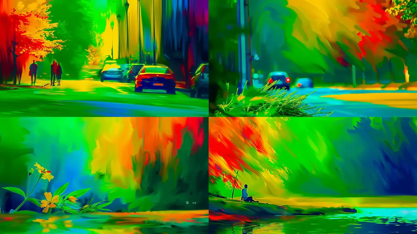 Vibrant Impressionistic Landscapes with Emotional Depth - Midjourney sref style