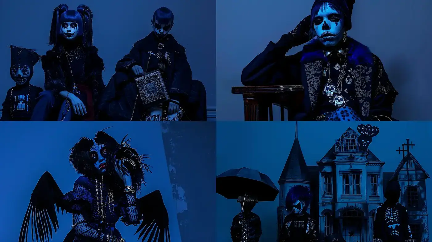 Surreal and Gothic Aesthetic with Eerie Undertones - Midjourney sref style