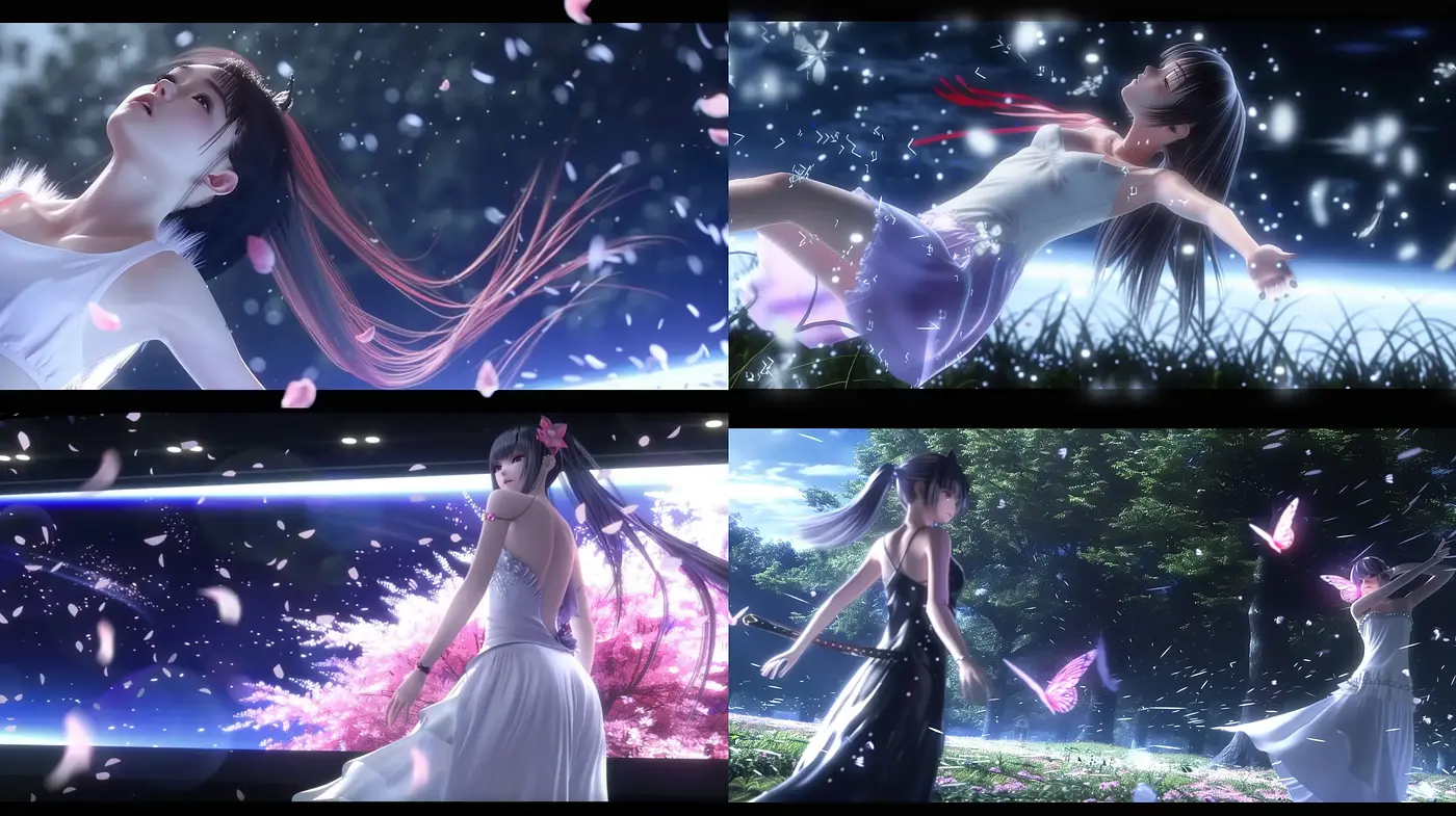 Ethereal Twilight Blossoms: A Homage to Anime Serenity - Midjourney sref style