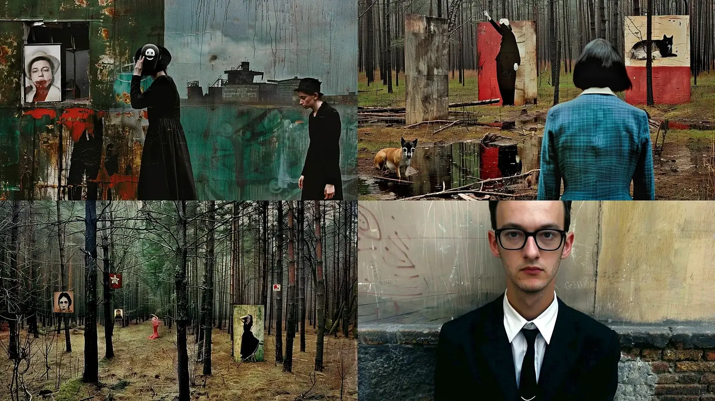 Ethereal Elegance in Surreal Settings: Consistency in Muted Tones and Textures - Midjourney sref style