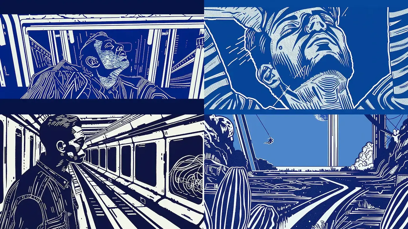 Dynamic Illustrative Style with a Retro-Aesthetic Influence - Midjourney sref style