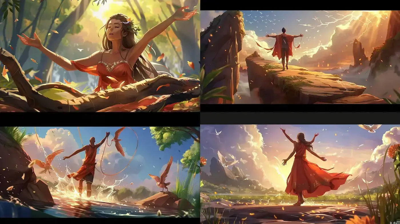 Serene and Enchanting Nature Scenes with Ethereal Lighting - Midjourney sref style