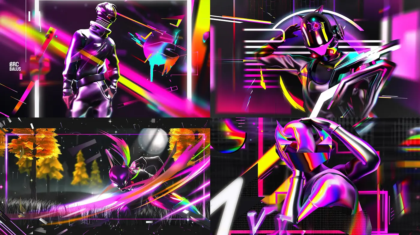 Futuristic Neon Cyberdream Aesthetics - Midjourney sref style