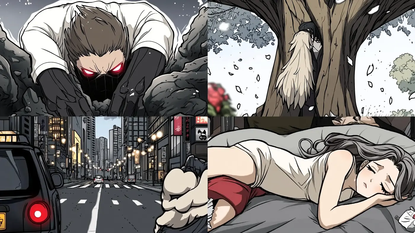 Dynamic Graphic Novel Aesthetics with a Moody Undertone - Midjourney sref style