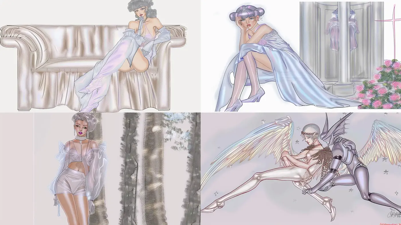 Ethereal Grace and Pastel Dreams: A Synthesis of Soft Hues and Delicate Textures - Midjourney sref style