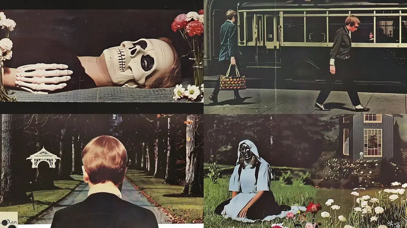 Surreal and Vintage Aesthetic with a Touch of Macabre - Midjourney sref style