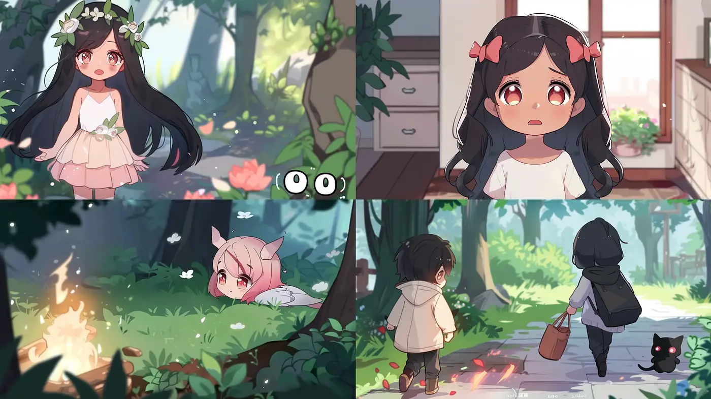 Enchanting Anime-Inspired Whimsical Woodlands and Domestic Charm - Midjourney sref style