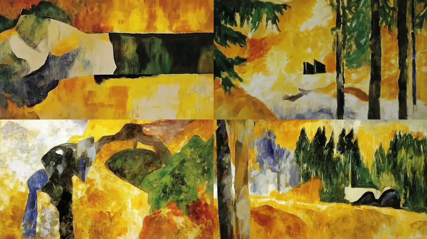 Autumnal Harmony in Expressive Oil Brushstrokes - Midjourney sref style