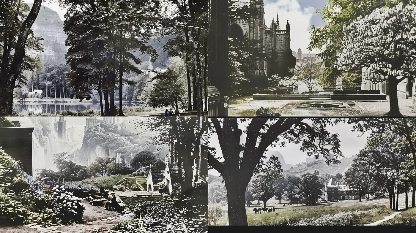 Ethereal Monochromatic Landscapes with a Touch of Sepia - Midjourney sref style