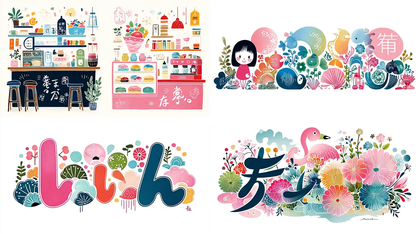 Whimsical and Playful Illustrative Style with a Summer Vibe - Midjourney sref style