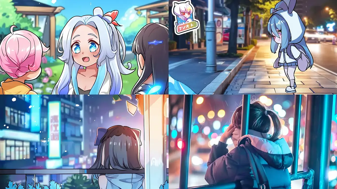 Vibrant and Playful Anime-Inspired Urban Aesthetics - Midjourney sref style