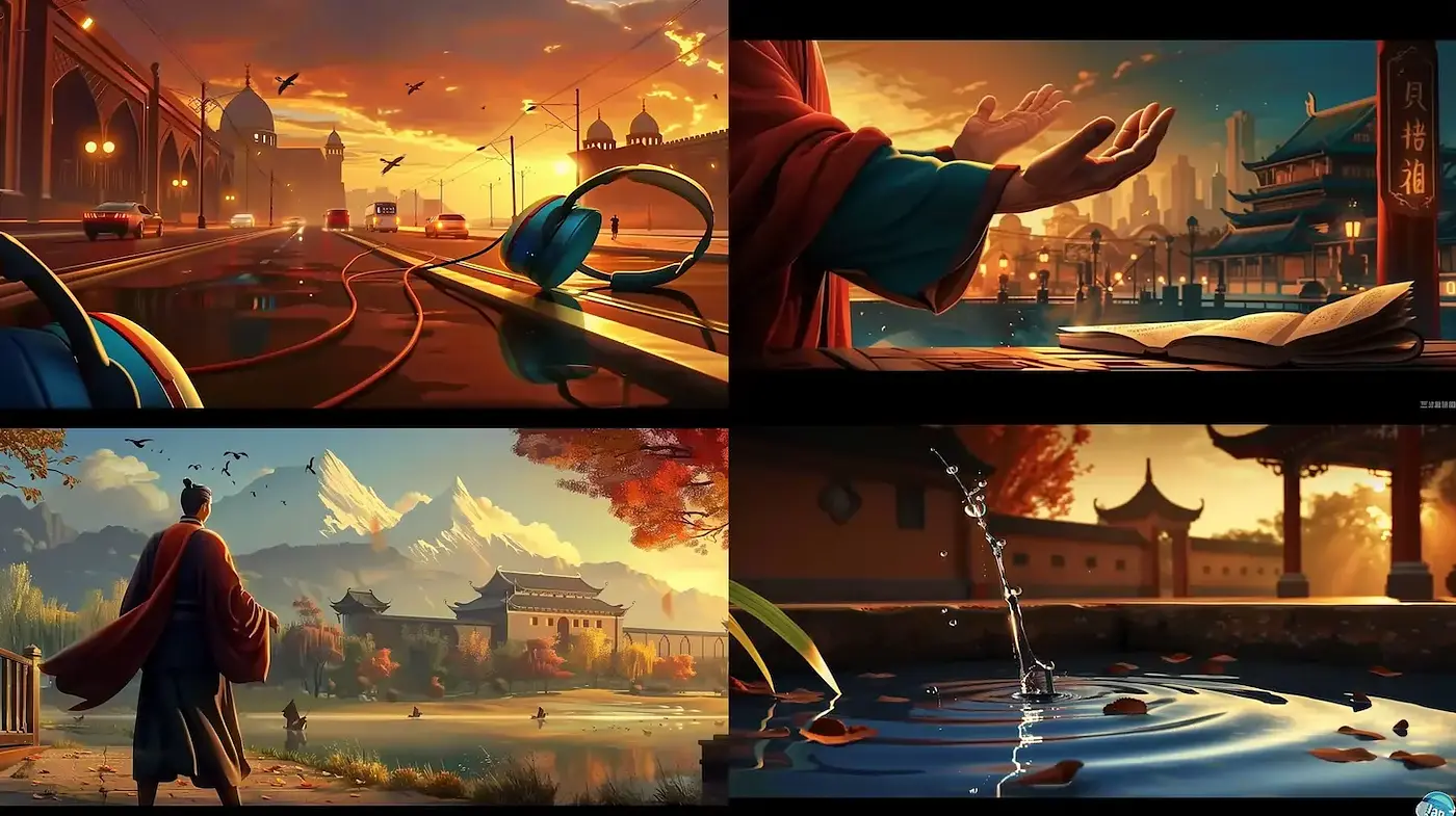 Stylized Landscapes with a Dreamlike Quality and Rich Textures - Midjourney sref style
