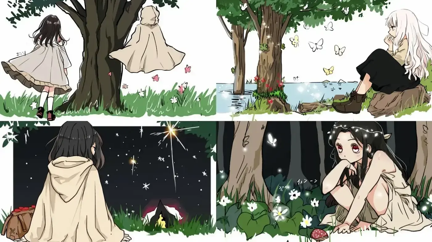 Whimsical Innocence in a Lush, Enchanted Forest - Midjourney sref style
