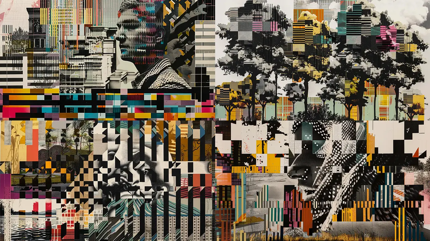 Abstract Geometric Tapestry of Time - Midjourney sref style