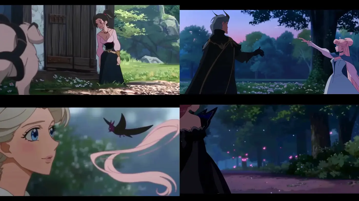 Enchanted Twilight Hues: A Harmonious Blend of Anime Elegance and Twilight Mystique - Midjourney sref style