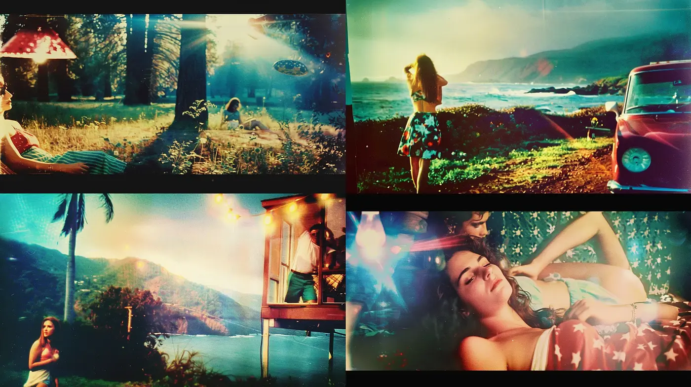 Saturated Dreamscape: A Fusion of Vivid Colors and Nostalgic Moments - Midjourney sref style
