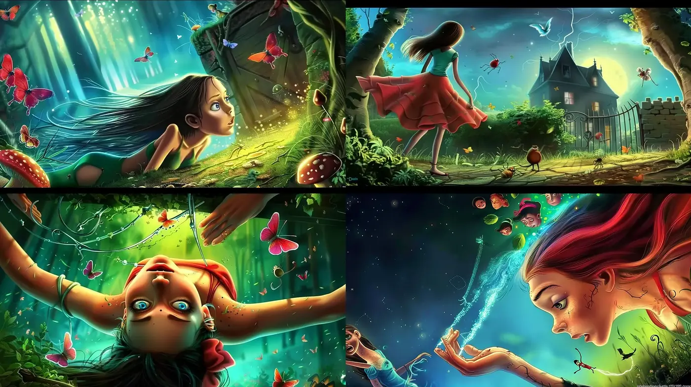 Enchanted Dreamscapes: A Fusion of Vivid Hues and Surreal Imagery - Midjourney sref style
