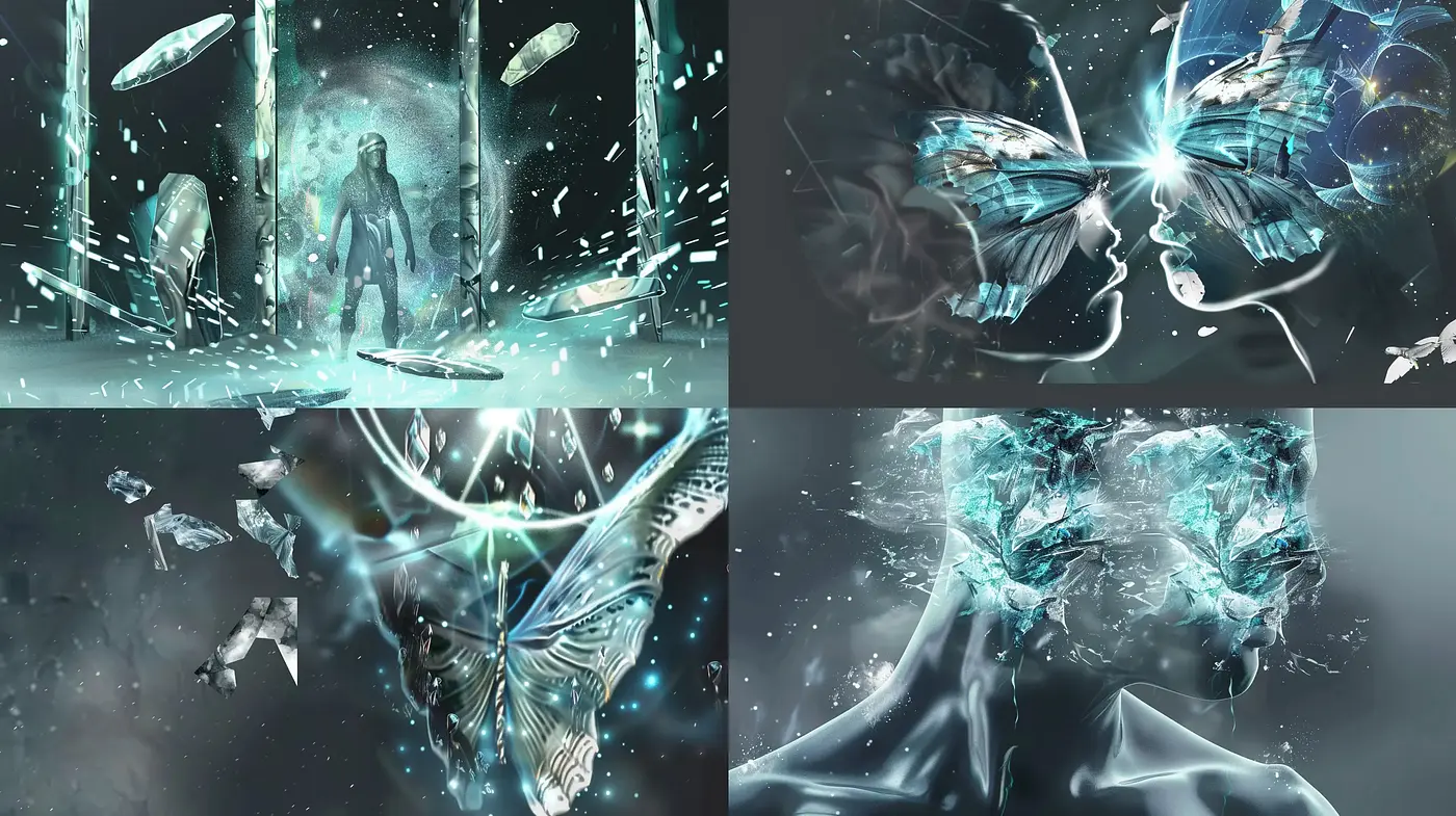 Ethereal Turquoise Dreamscape Fusion - Midjourney sref style