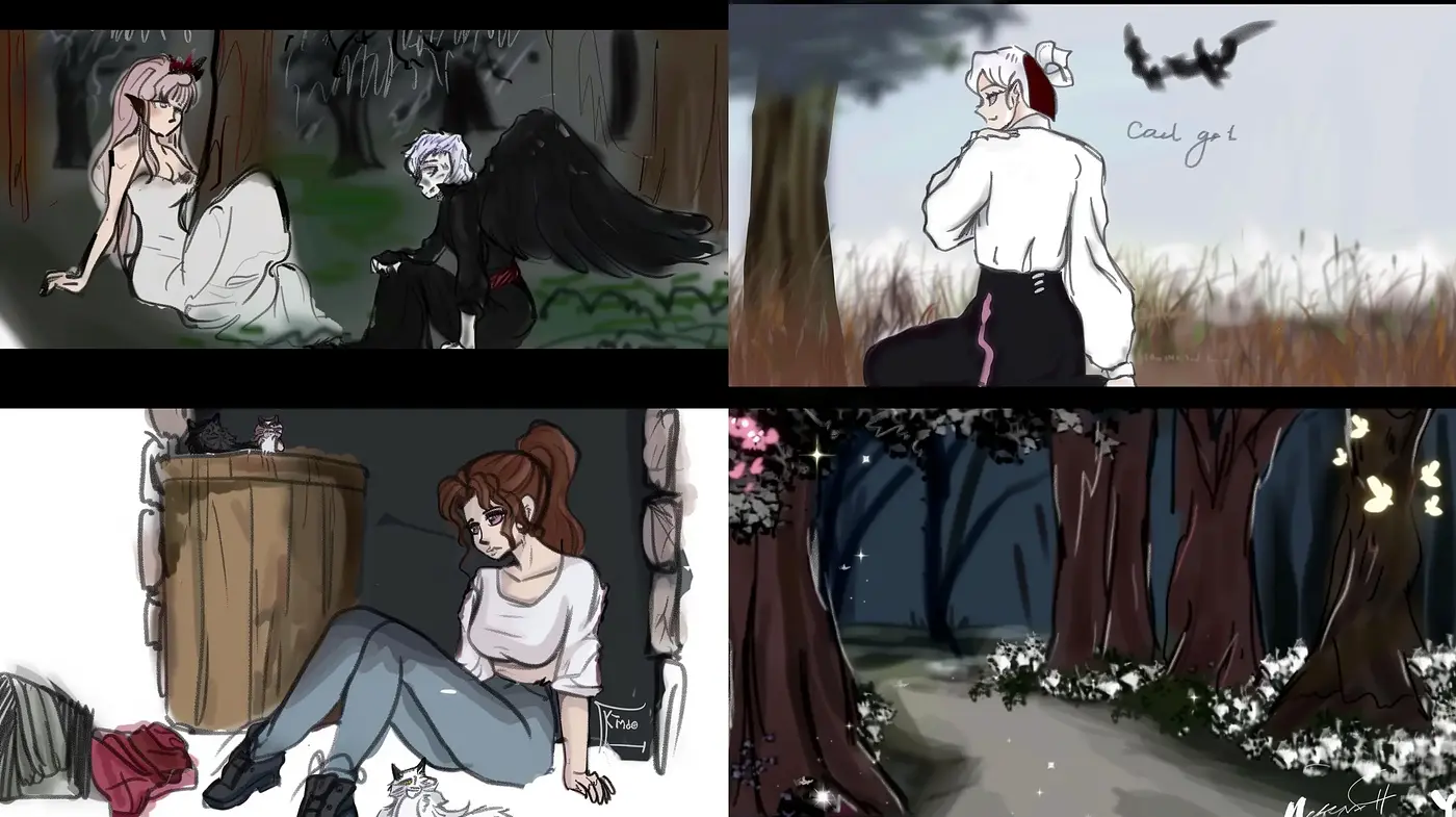 Ethereal Sketches of Solitude and Serenity - Midjourney sref style