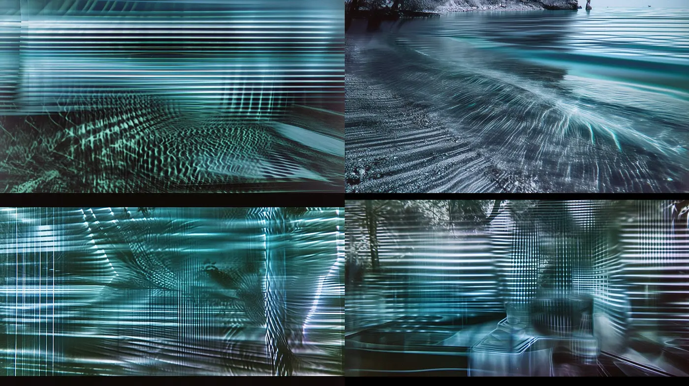 Ethereal Echoes: A Study of Abstract Fluidity in a Monochromatic Spectrum - Midjourney sref style