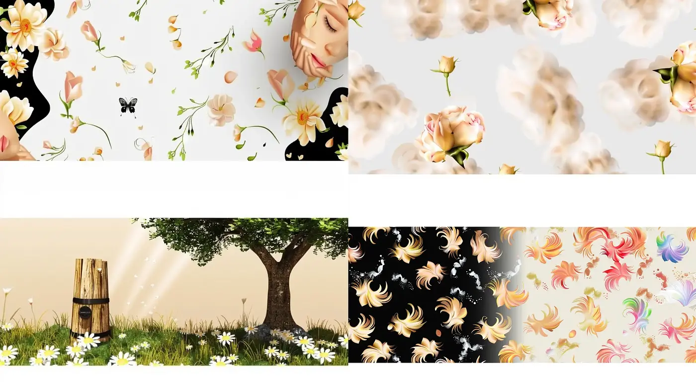 Serenity in Pastel Florals — A Homage to Nature's Soft Palette - Midjourney sref style