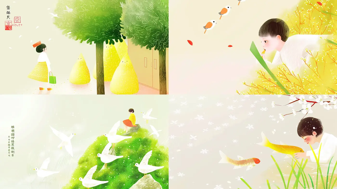 Whimsical Serenity in Pastel Dreamscapes - Midjourney sref style