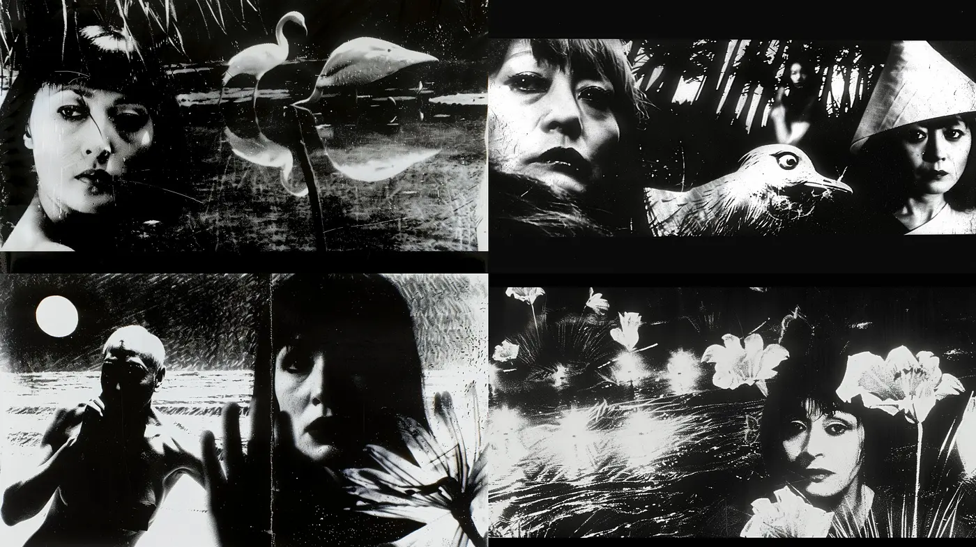 Monochromatic Dreamscape: An Ethereal Interpretation of Light and Shadow - Midjourney sref style