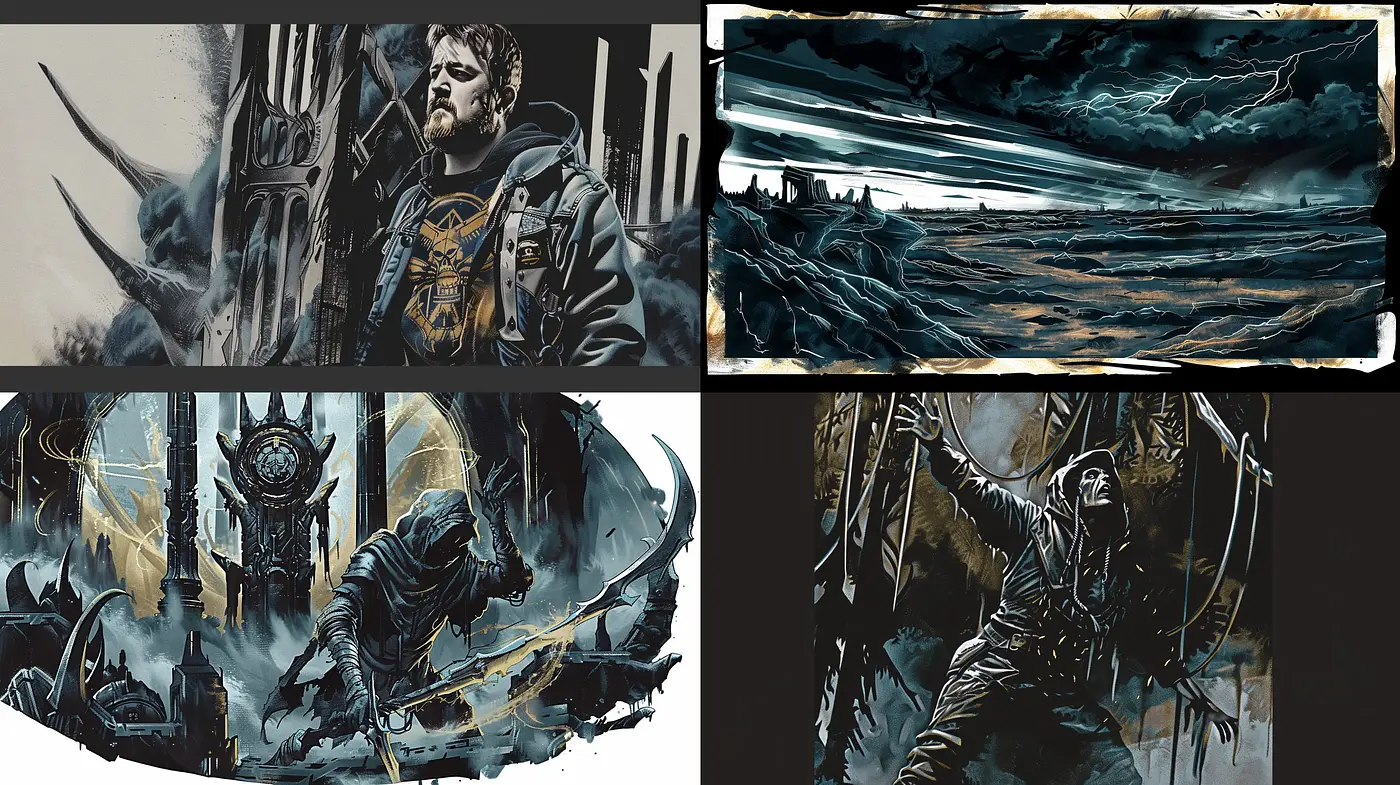 Gritty Dystopian Drama Rendered in Expressionist Brushstrokes - Midjourney sref style