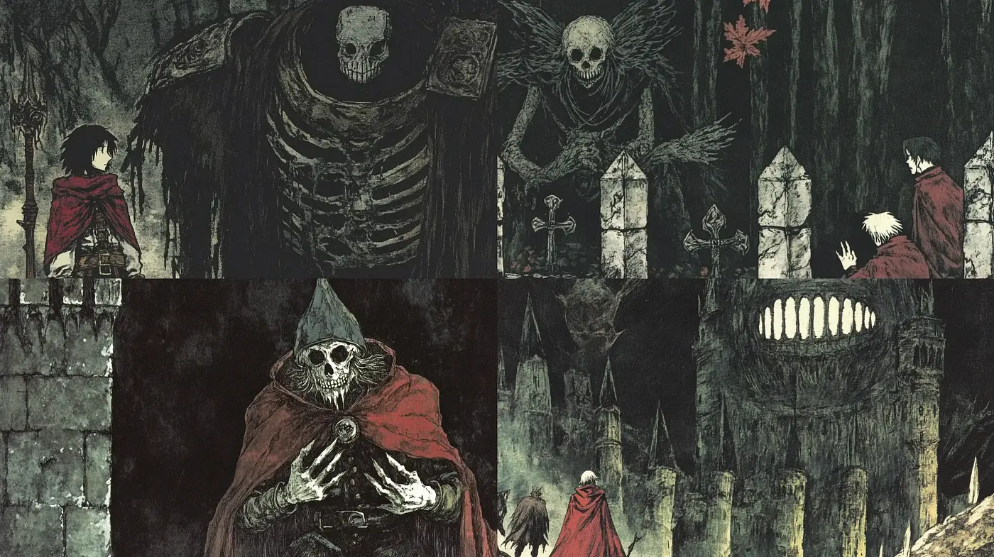 Gothic Elegies in Macabre Illustration - Midjourney sref style