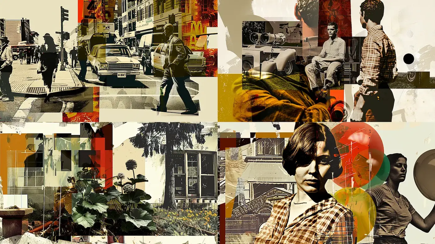 A Fusion of Vintage Aesthetic and Modern Collage Techniques - Midjourney sref style