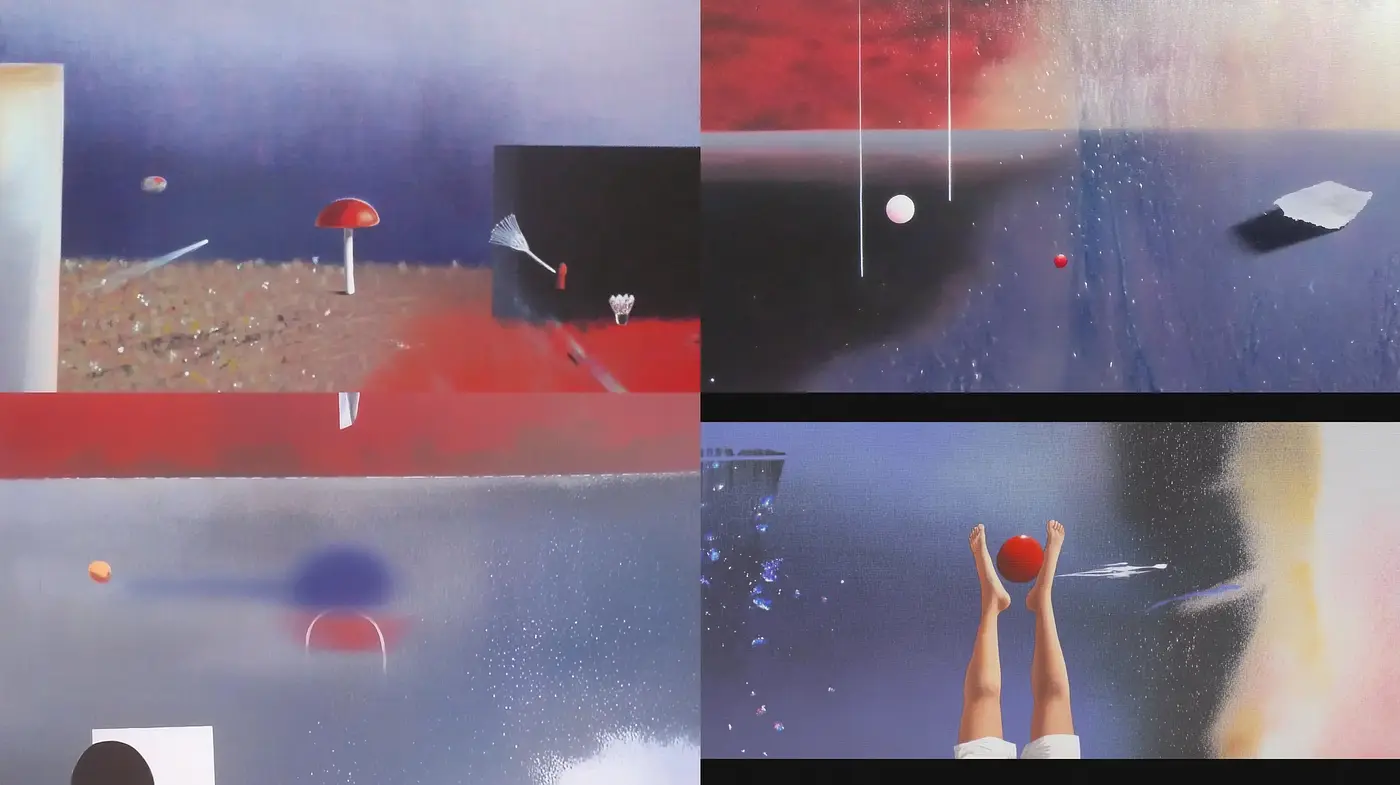 Ethereal Twilight: A Surreal Dreamscape in Hues of Indigo and Crimson - Midjourney sref style