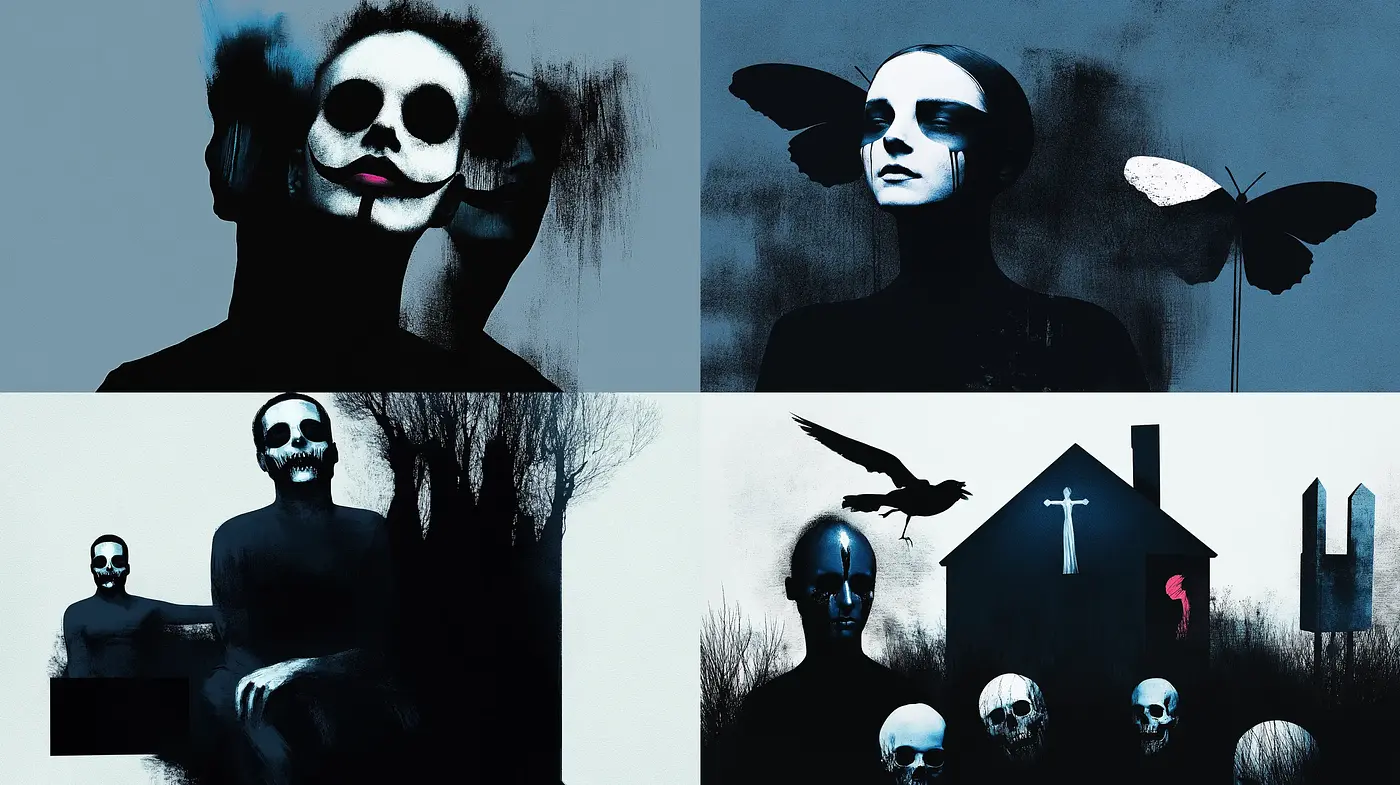 Ethereal Nocturne Shades with a Dark Surrealist Edge - Midjourney sref style