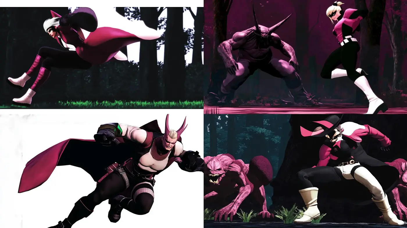 Stylized Contrast Fusion with a Graphic Novel Influence - Midjourney sref style