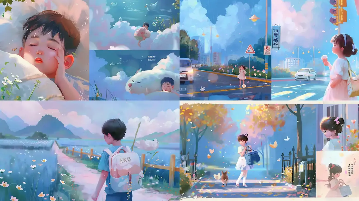 Dreamlike and Luminous Illustrations with a Gentle Touch - Midjourney sref style