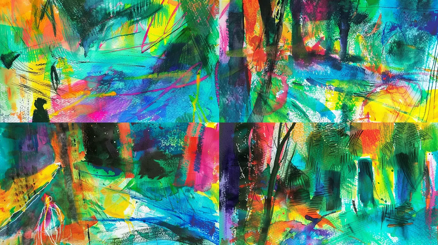 Vivid and Abstract Expressive Brushwork Collection - Midjourney sref style