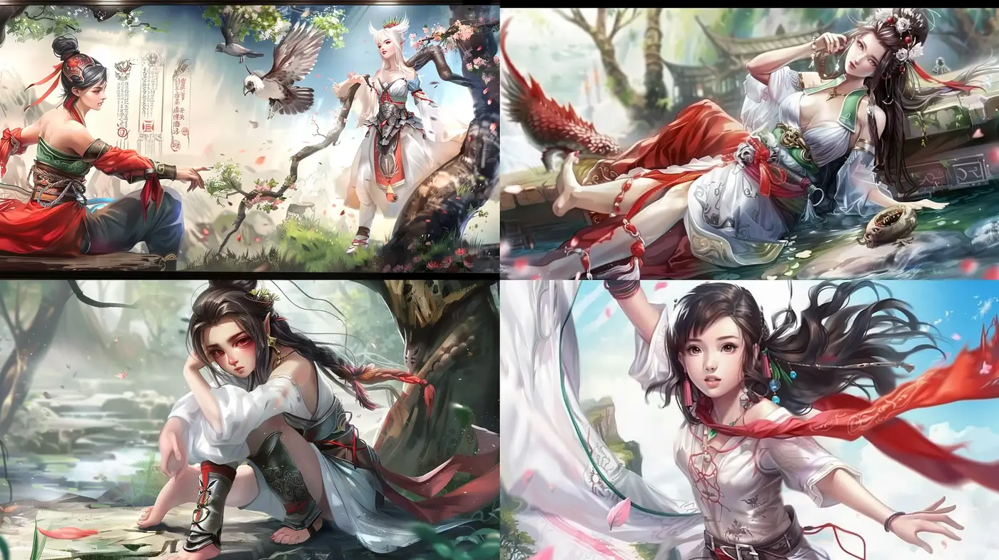 Ethereal Elegance in Contemporary Mythological Art - Midjourney sref style