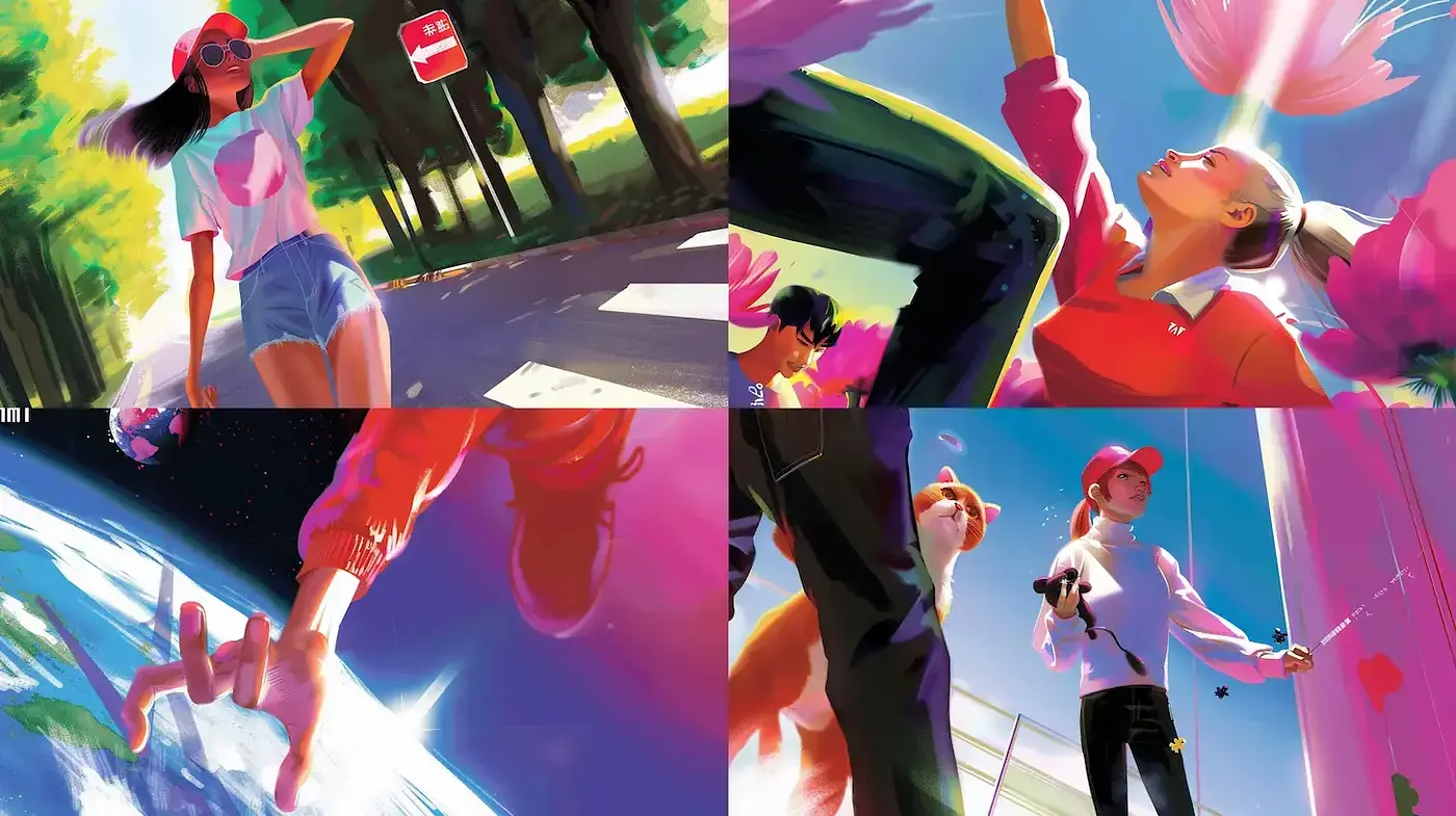 Vibrant and Dynamic Illustrations with a Contemporary Art Influence - Midjourney sref style
