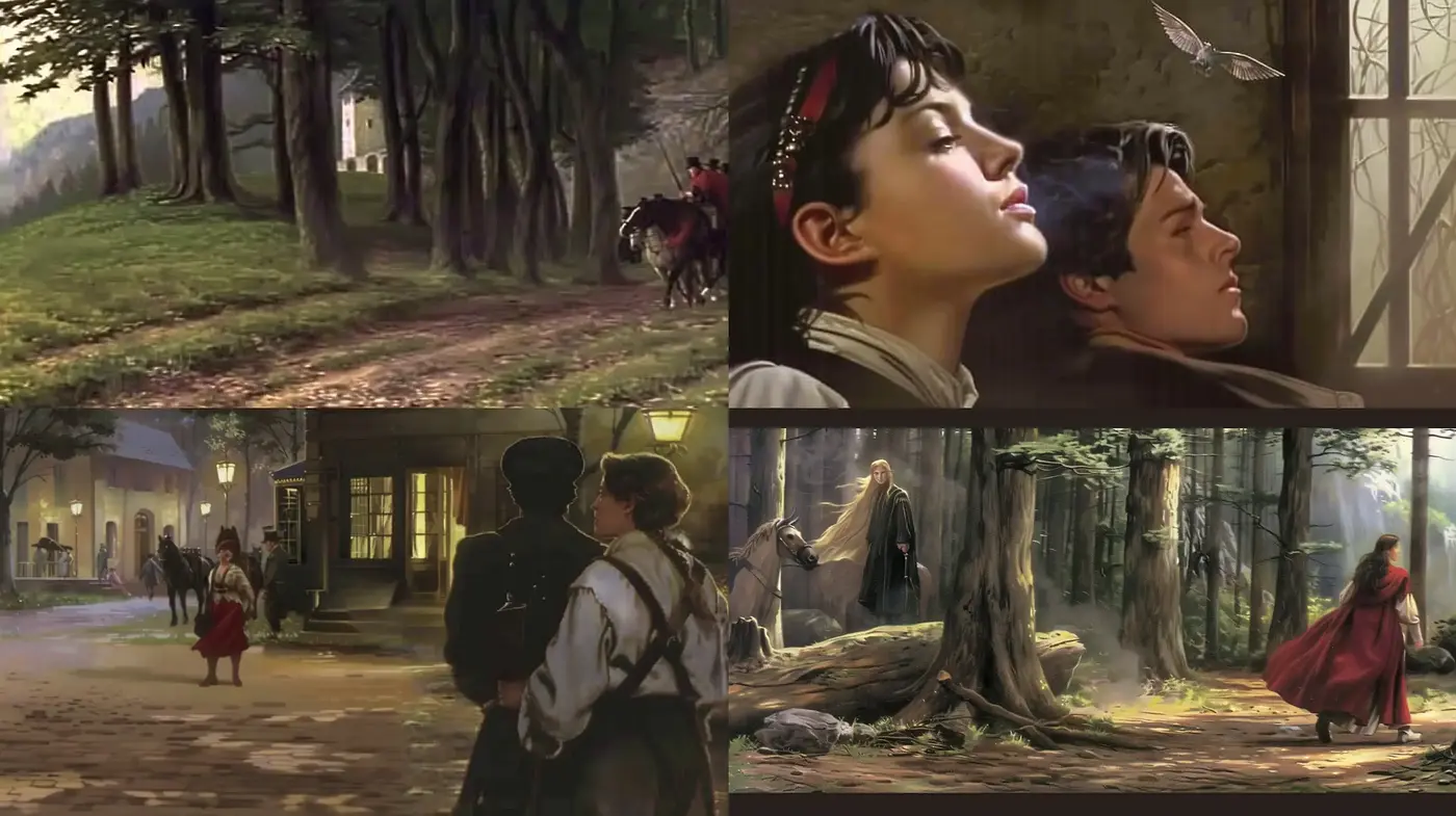 Timeless Pastoral Elegance with a Storybook Ambiance - Midjourney sref style