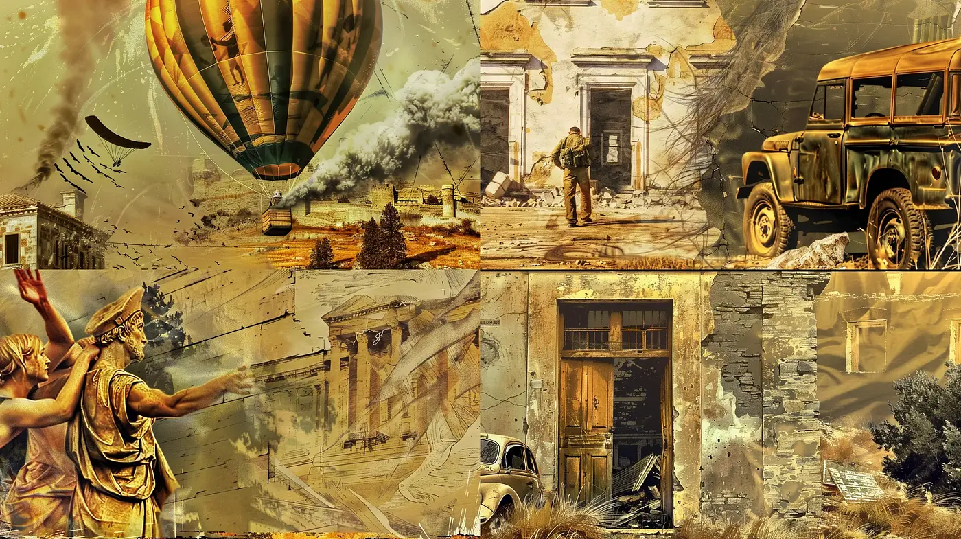 Sepia-Toned Visions of Historical Grandeur and Adventure - Midjourney sref style