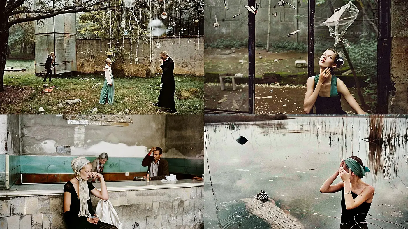 Subdued Elegance in Surreal Environments - Midjourney sref style