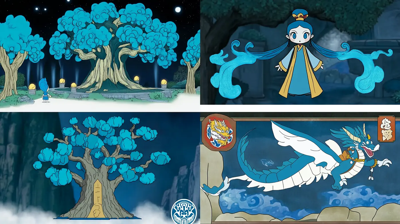 Enchanted Anime Fantasy with Mythical Overtones - Midjourney sref style