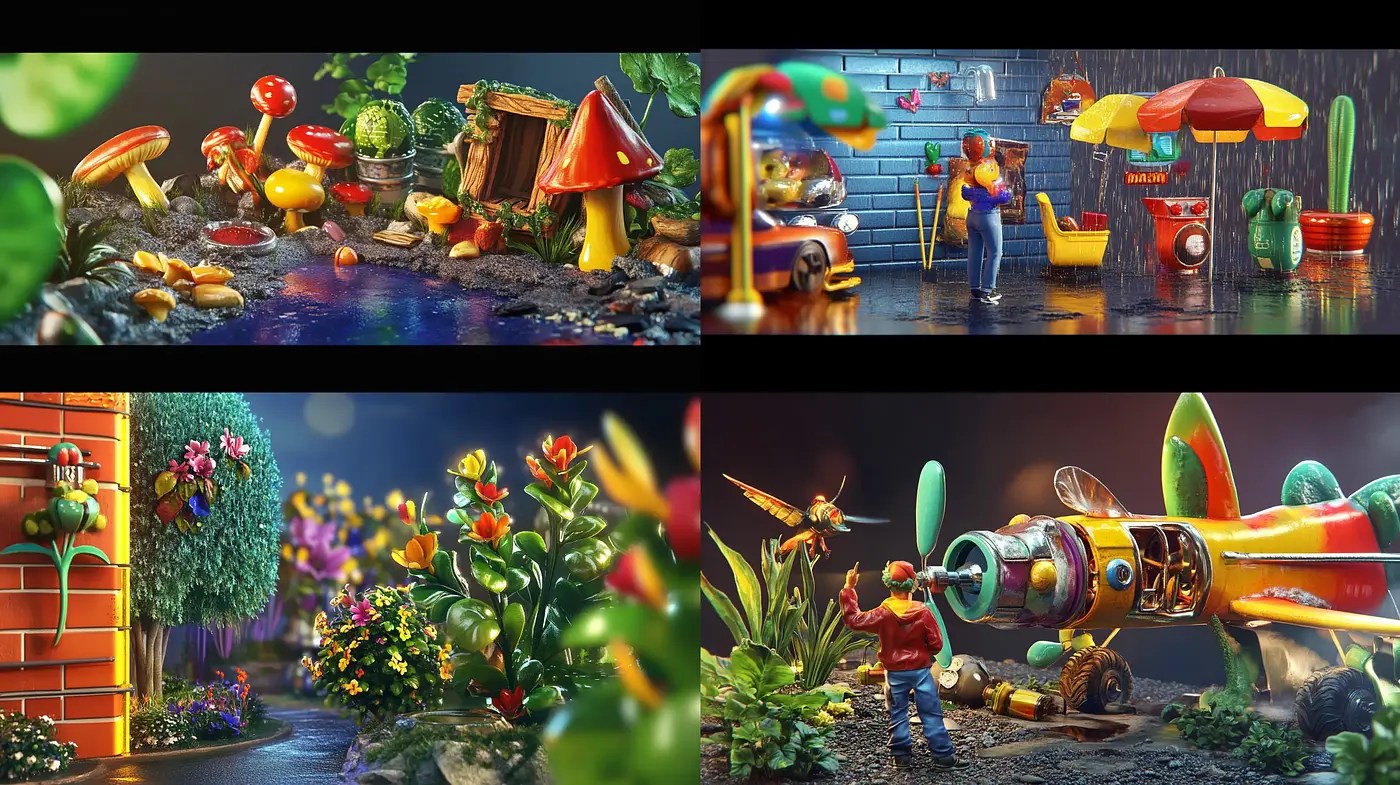 Enigmatic Vivid Wonderland: A Symphony of Saturation and Dreamy Textures - Midjourney sref style