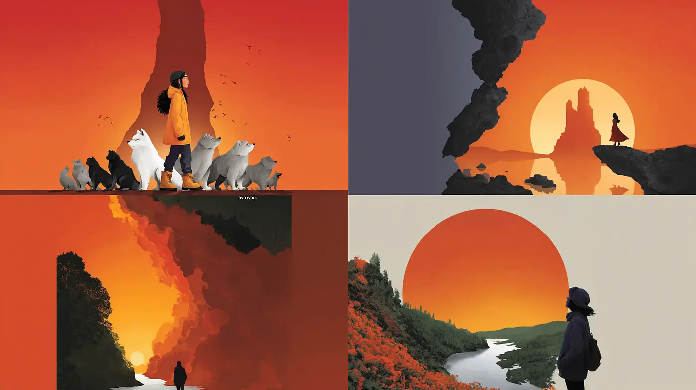 Emotive and Evocative Scenes Depicted in Harmonious Color Schemes - Midjourney sref style