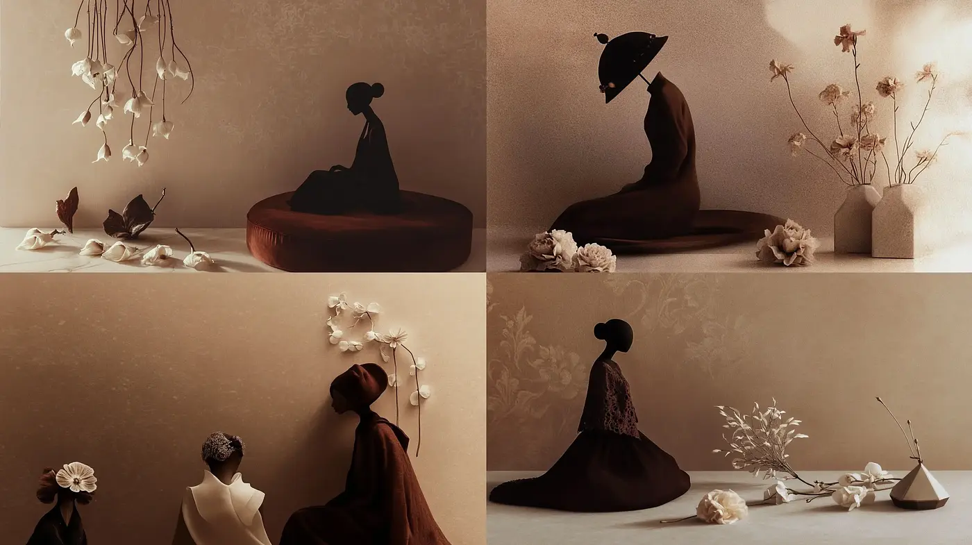 Ethereal Monochrome Visions of Vintage Elegance - Midjourney sref style